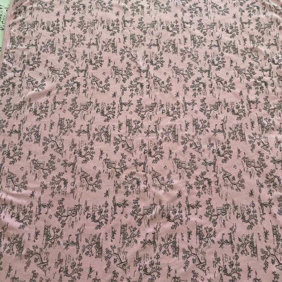 Starting Out Pink White ABC Toile Baby Girl Blanket Lovey Cotton 24"X30" Vintage - Picture 13 of 16